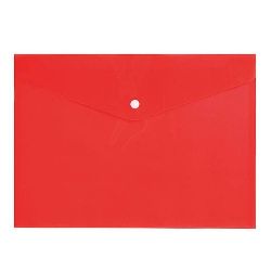 Папка-конверт А4 на кнопке 150мкм красный