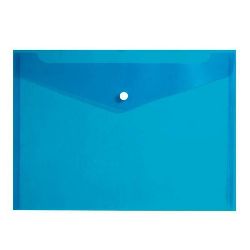 Папка-конверт А4 на кнопке 150мкм синий