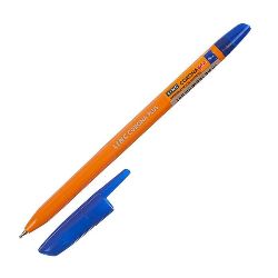 Ручка шариковая 0,7мм Corona Plus СИНЯЯ оранжевый корпус