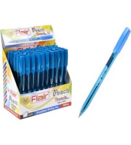 Ручка шариковая 1мм Flair Peach Trendz Голубая
