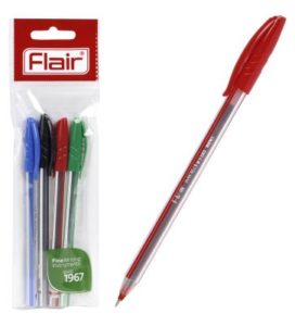 Набор шариковых ручек 4цв 0.7мм Flair NOKI