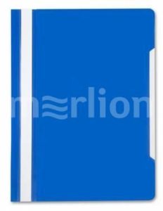 Скоросшиватель пластиковый А4-Синий прозрачный верхний лист