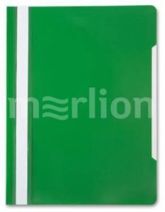 Скоросшиватель пластиковый А4-Зелёный прозрачный верхний лист
