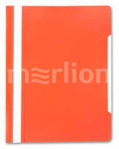 Скоросш пласт А4-Оранжевый прозрачный верхний лист