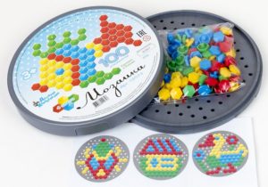 Мозаика шестигранная 100эл (круглая пласт.коробка)