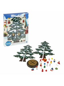 Новогодний набор. Деревянная ёлочка 3D 29,5см с игрушками
