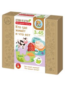 Игра деревянная Кто где живёт и что ест