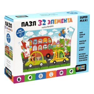 Пазл напольный 32эл Baby Games. Весёлая дорога