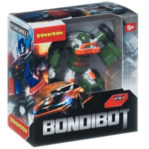Трансформер 2в1 BONDIBOT робот-зеленый внедорожник