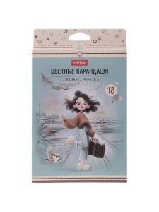 Карандаши 18цв трехгранный корпус Модница