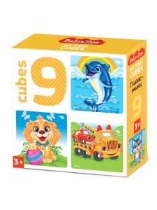 Кубики 9шт Глазастики