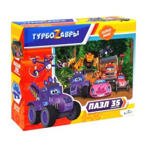 Пазлы 35эл ГИГ Турбозавры. Поехали!