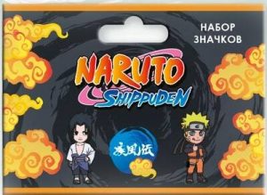 Набор металических значков Naruto Чибики Шиппуден Саске