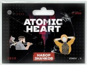 Набор металлических значков Atomic heart. Майор Нечаев