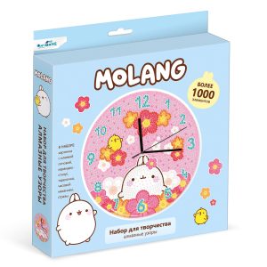 Алмазные узоры. Часы. Molang. Поле цветов