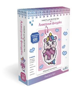 Алмазная фигурка с магнитом и ленточкой. Няшный единорог