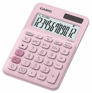 Калькулятор 12 разряд 2 питания Casio 104,5х149,5х22,1мм розовый