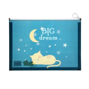 Папка-конверт А4 на молнии ZIP ПВХ, Коты