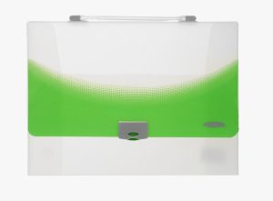 Папка-портфель Helios с ручкой Зеленый