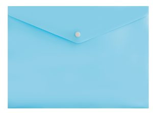 Папка-конверт А4 на кнопке 180мк Pastel Голубой