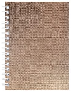Записная книжка А6 80л гребень METALLIC Золото