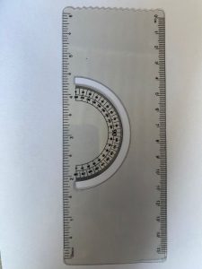 Линейка 15см + транспортир