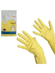 Перчатки хозяйственные латексные с х/б напылением  КОНТРАКТ размер M