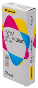 Ручка шариковая 1мм Round 12шт Синяя