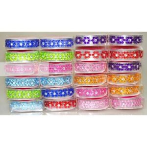 Клейкая лента со стразами 0,5м 8цв Цветы асс