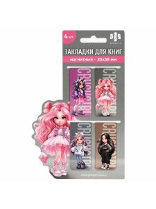 Закладка магнитная Фешн девочки 4шт