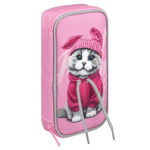 Пенал Котик в худи 20х10х4,5см
