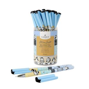 Ручка масляная 0,5мм синяя 24шт LOREX ILLEGALLY CUTE.PINGUIN Slim Soft