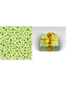 Упаковочная бумага Зелёные ёлочки (1 лист в рулоне. 70 х 100 см)