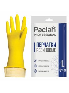 Перчатки хозяйственные латексные с х/б напылением PROFESSIONAL размер L