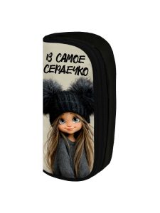 Пенал 20,5х9х5,5см Девчонка в шапке