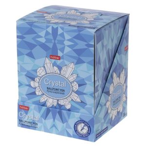 Набор шариковых ручек автоматических 0,5мм CRYSTALL Синяя 36шт