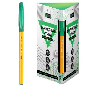 Ручка шариковая 1,0 Зеленая Феникс+ 30шт