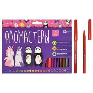 Фломастеры 24цв АРТ-БРАТВА фиолетовый