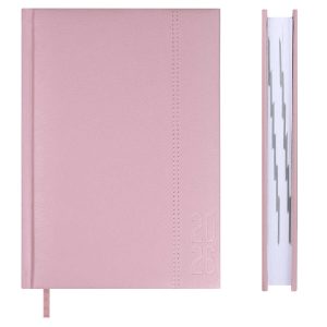 Ежедневник датированный 2026 А5 176л НАППА РОЗОВЫЙ