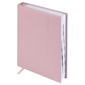 Ежедневник датированный 2026 А6 176л НАППА РОЗОВЫЙ