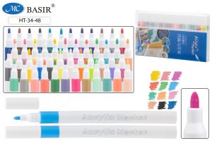 Набор маркеров-акриловые 48цв 1-2,4мм на водной основе