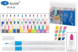 Набор маркеров-акриловые 36цв 1-2,4мм на водной основе