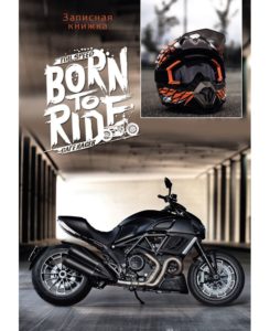 Записная книжка А6 48л 7БЦ Черный мотоцикл