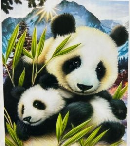 Алмазная мозаика 30х40см Панды