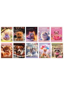 Записная книжка 100х136мм 24л Маленькие ушки 10шт