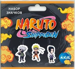 Набор деревянных значков Naruto Чибики Шиппуден Саске
