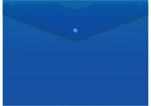 Папка-конверт А4 на кнопке 180мк непрозрачный Синий