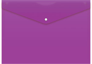 Папка-конверт А4 на кнопке 180мк непрозрачный Фиолетовый