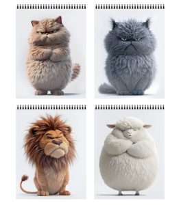 Блокнот А6 40л гребень Не в духе 4шт