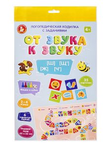 Игра ходилка От звука к звуку Ш, Щ, Ж, Ч (с карточками)